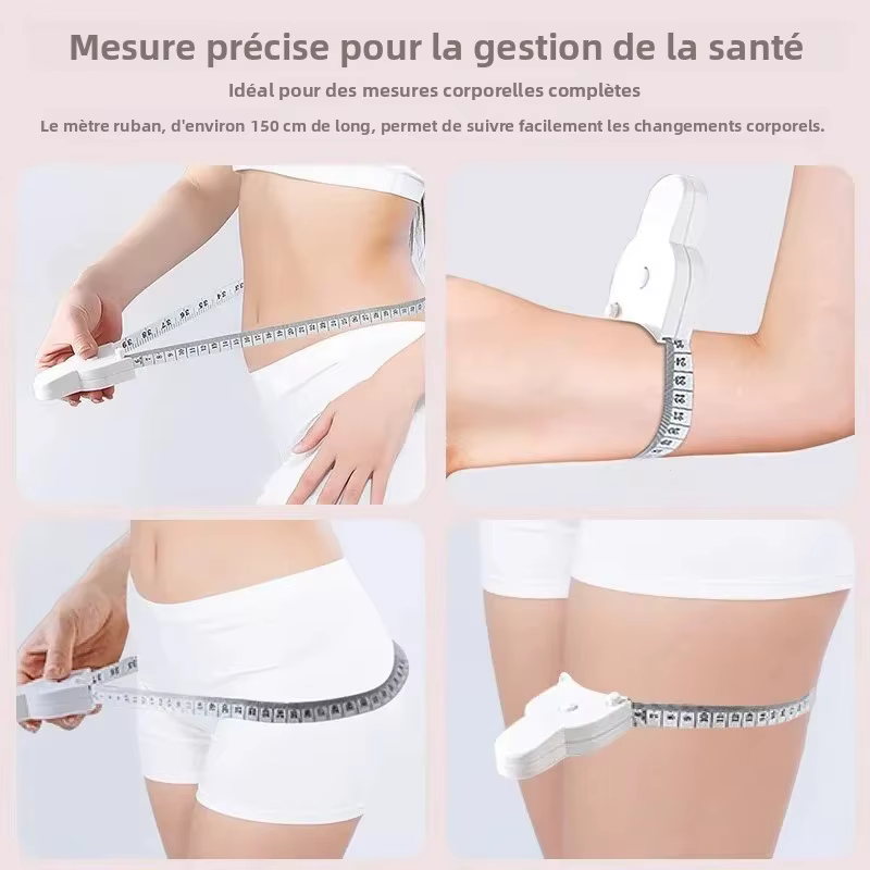 Ruban à mesurer portable en pouces, mini règle souple rétractable, ruban de mesure métrique pour le corps