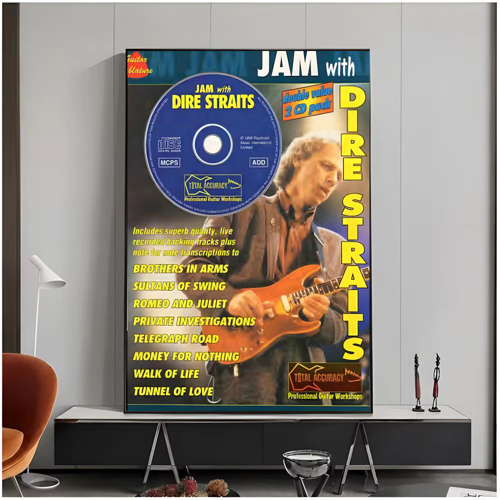 Affiche de groupe de rock classique D-Dire Straits, impression décorative pour salon et chambre à coucher, décor sans cadre