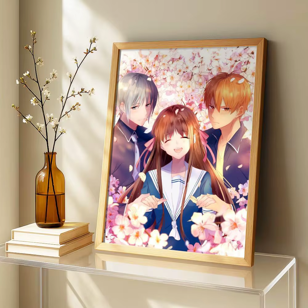 Affiche sur toile de calligraphie et peinture anime Fruit B-Basket, décoration murale HD pour chambre, salon, maison, cadeau