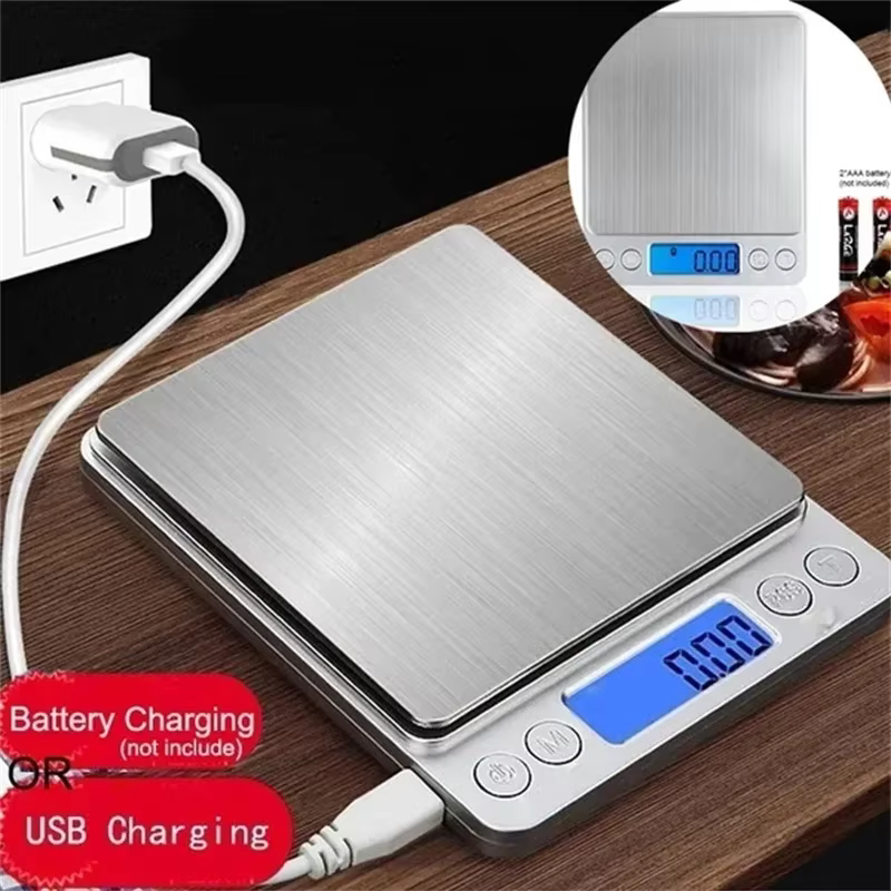 Balance de poids LCD, Balance alimentaire de cuisine, Balance de bijoux, accessoires de cuisine électroniques, mesure du niveau en grammes numérique