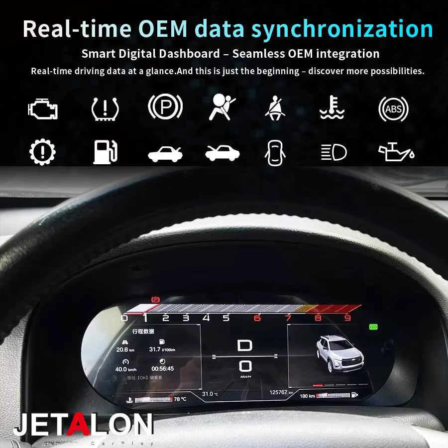 Tableau de bord virtuel 12,3 pouces, écran LCD pour voiture, affichage multi-interface pour Chevrolet Captiva 2007-2017, affichage haute définition