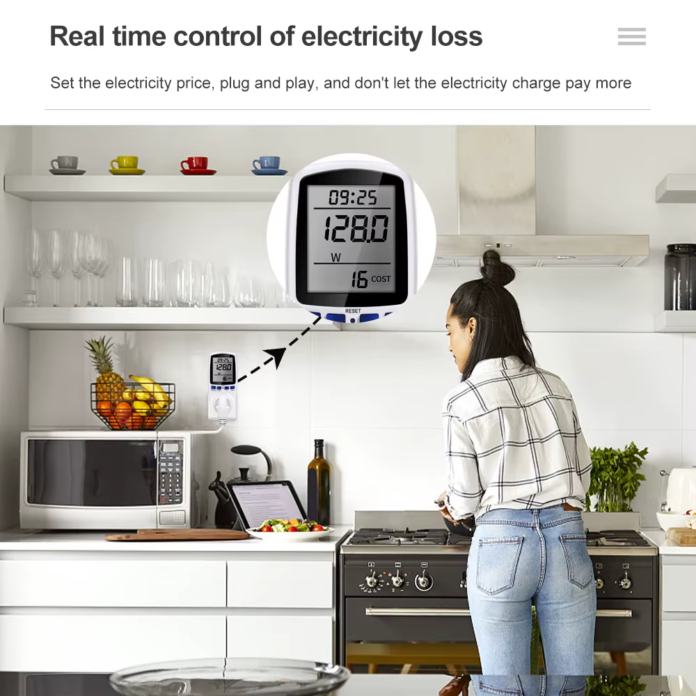 110/250V consommation Watt énergie KWh prise numérique tension wattmètre compteur de puissance ue/US/UK/FR prise analyseur d'électricité moniteur
