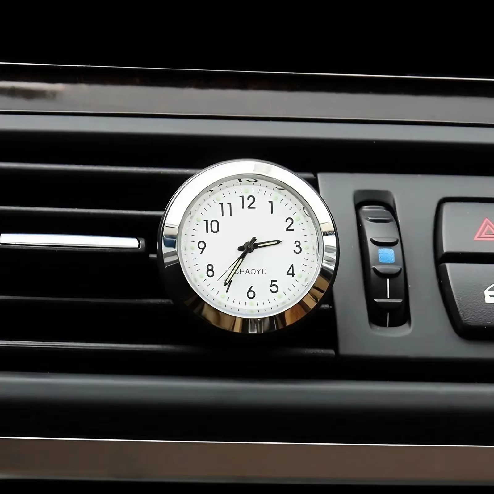 Horloge analogique pour voiture, lumineuse, décoration pour sortie d'air de voiture, ornements de voiture, horloges à quartz, accessoires automobiles