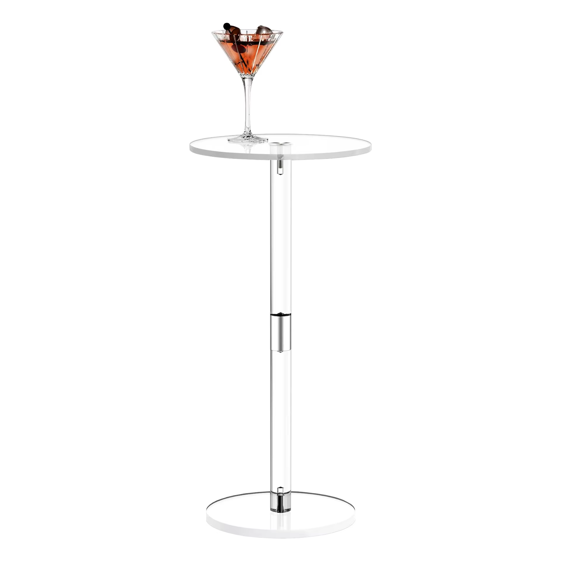 Table basse transparente, coin simple, créatif et élégant, plusieurs petites tables rondes modernes, tables décoratives pour petit espace