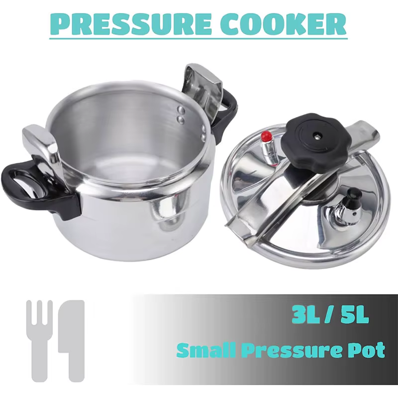 Autocuiseur en aluminium avec verrouillage de sécurité, 3L, 5L, VPN sion Verde, autocuiseurs, cannes uniquement pour le gaz