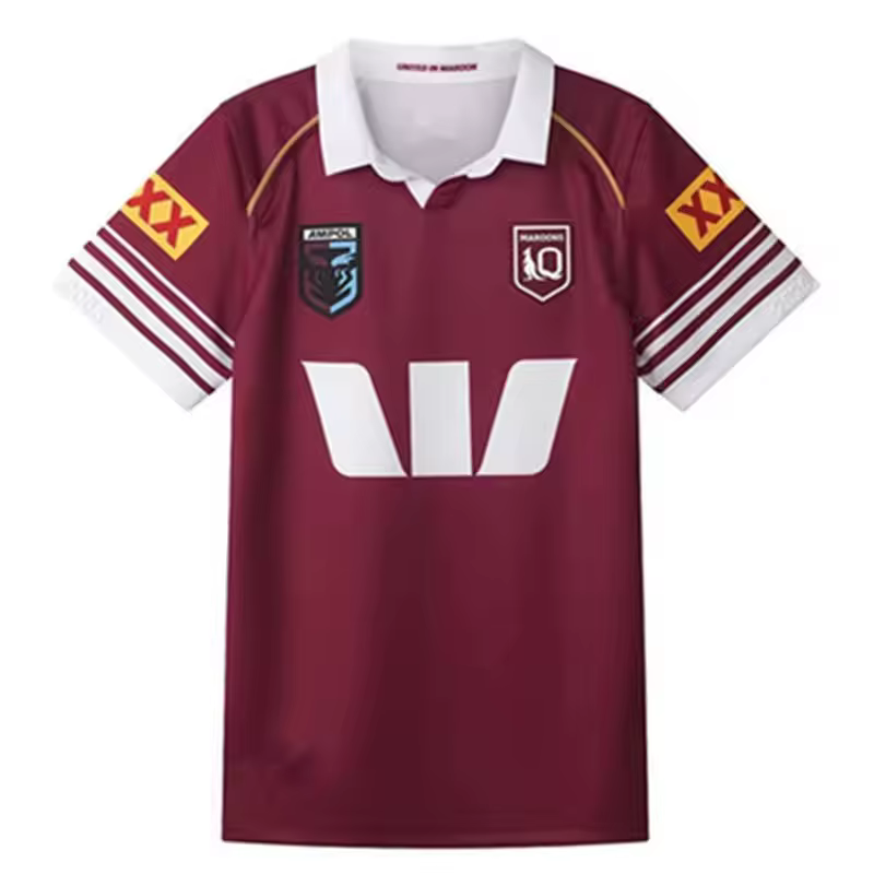Maillot de rugby domicile/extérieur/entraînement QLD Maroons 2026 - Taille homme : S-7XL Qualité parfaite !