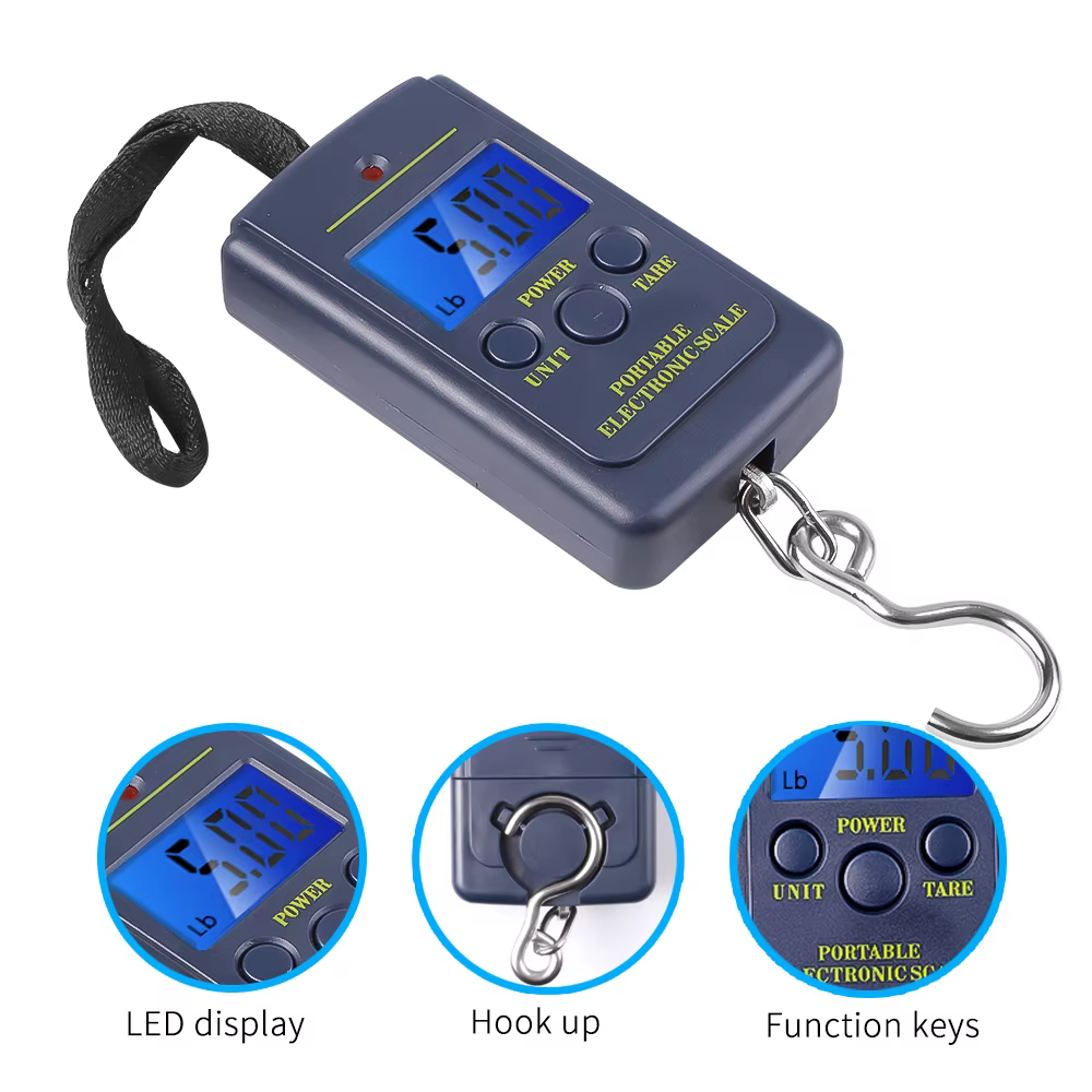 Balance numérique portable avec écran LCD, 0.01 noix, 40 noix, électronique, bagages, Steelyard