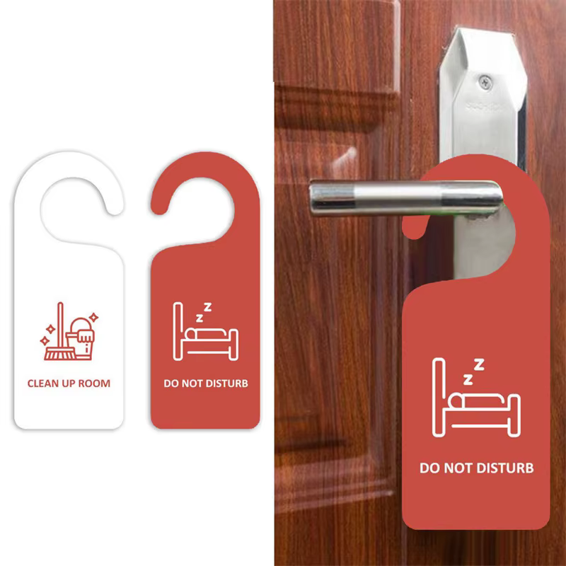Panneau de porte d'hôtel en PVC Double face, 10 pièces, ne débogez pas, ne débogez pas, panneau de porte de chambre à coucher, panneau d'invite de salon