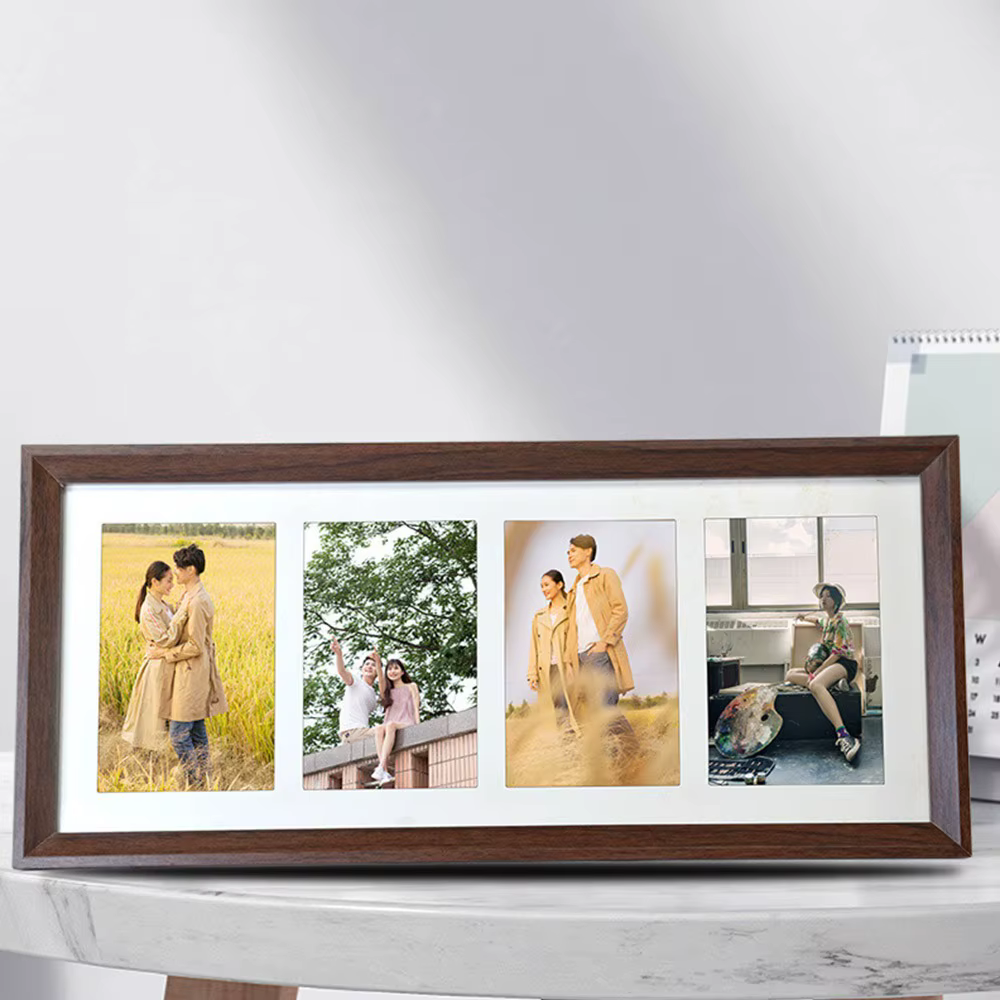 Cadre Photo de Collage moderne de 6 pouces, cadre Photo debout en bois, haute définition, cadres de mariage durables, décor de bureau