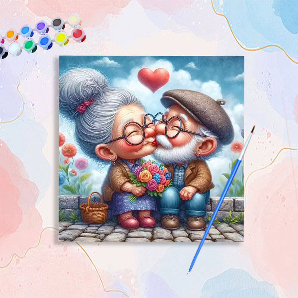 AZQSD peinture à l'huile par numéros Couple femme Portrait pour adultes coloriage image dessinée sur toile