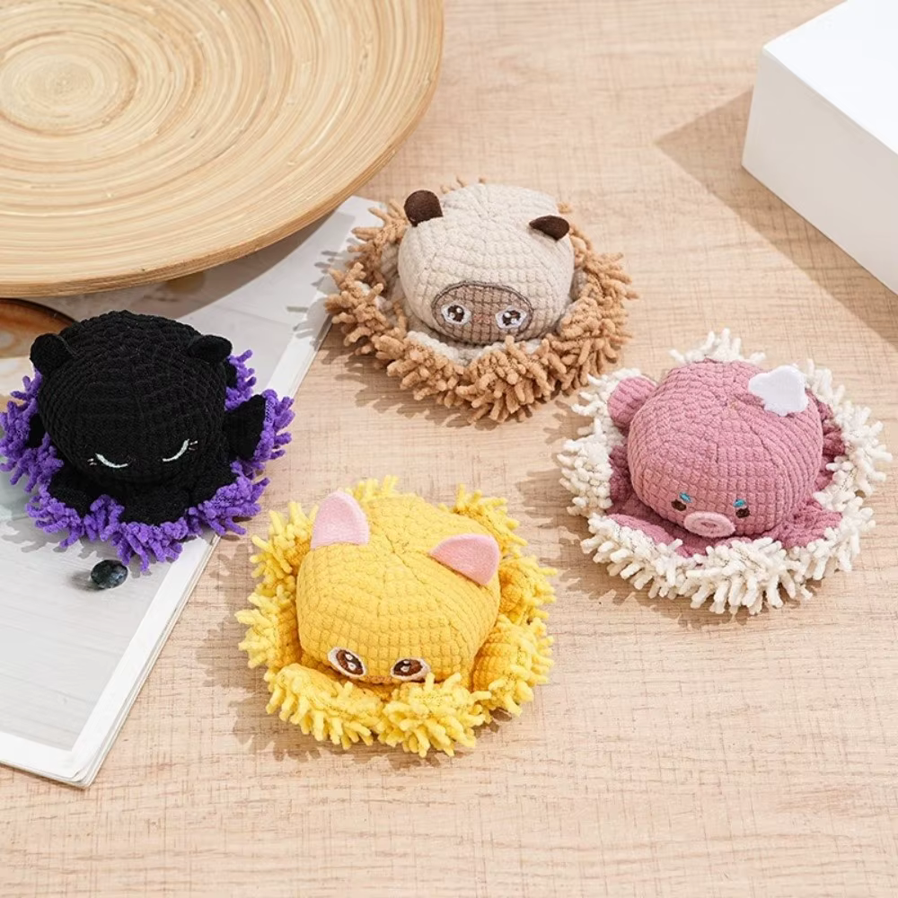 Jouet interactif pour chien en forme d'animal mignon, résistant aux morsures, souple et couineur, pour animaux de compagnie