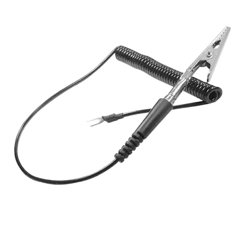 Pince de fil de mise à la terre à ressort anti-leges, pince crocodile de câble de terre vers borne en U pour fer à souder Pinecil TS80 TS100 Pine64