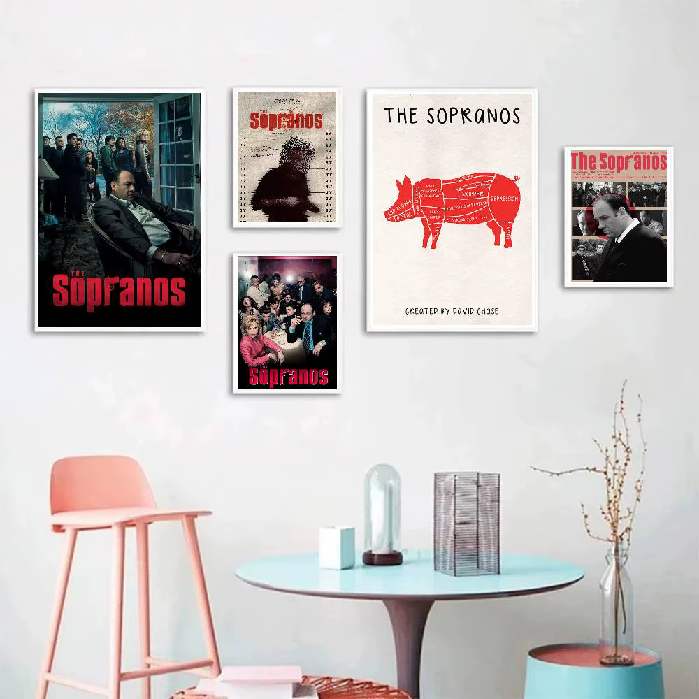 Affiches de la série télévisée S-Sopranos, toile de qualité pour salon, bar, café, style vintage, peinture de bandes dessinées, décoration murale artistique pour la maison