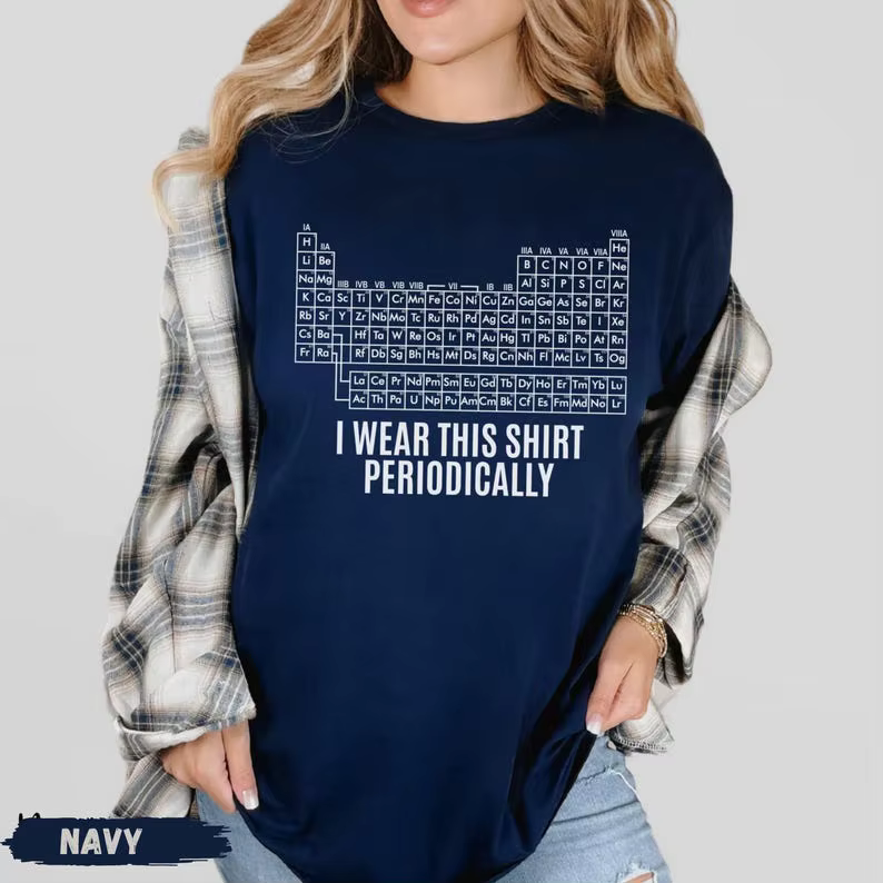 T-shirt avec motif de tableau périodique, t-shirt Hail Mary, t-shirts graphiques amusants, col rond, hauts décontractés, vêtements pour hommes et femmes