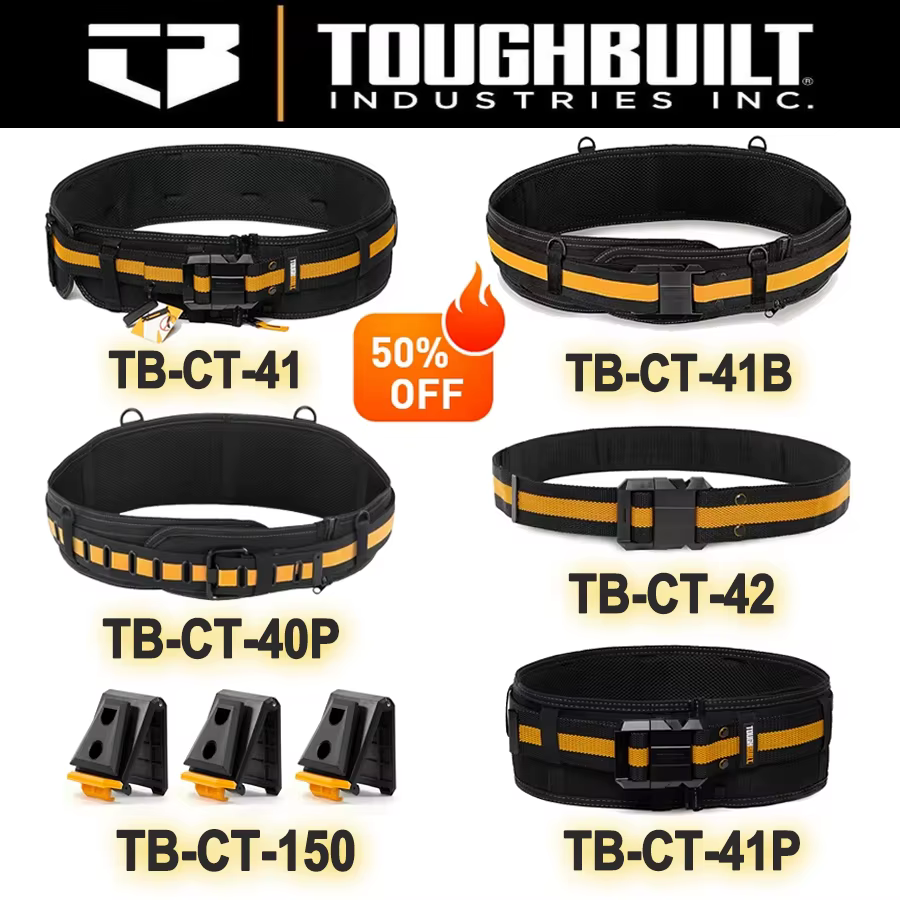 ToughBuilt ceinture rembourrée pour les professionnels en acier strucTB-CT-40P, TB-CT-41, TB-CT-41B, TB-CT-41P, TB-CT-42, TB-CT-150