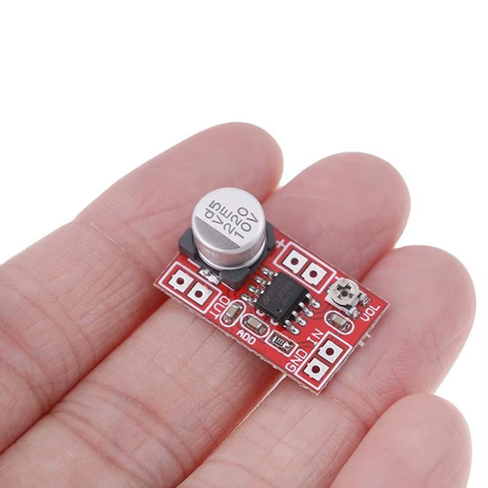 Carte PCB réglable DC 5V-12V, carte amplificateur, Mini Microphone, Micro électrique, condensateur