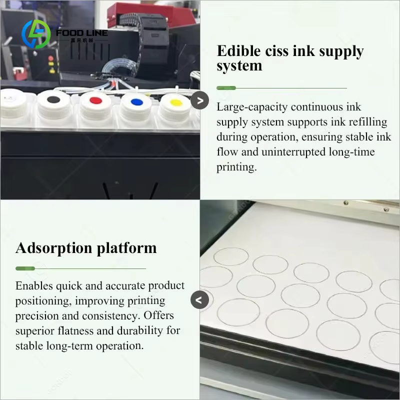 Machine d'impression alimentaire pour confiseries, macarons, chocolats, dragées, bonbons, biscuits, mini-pâtisseries – Impression personnalisée quotidienne sur mesure
