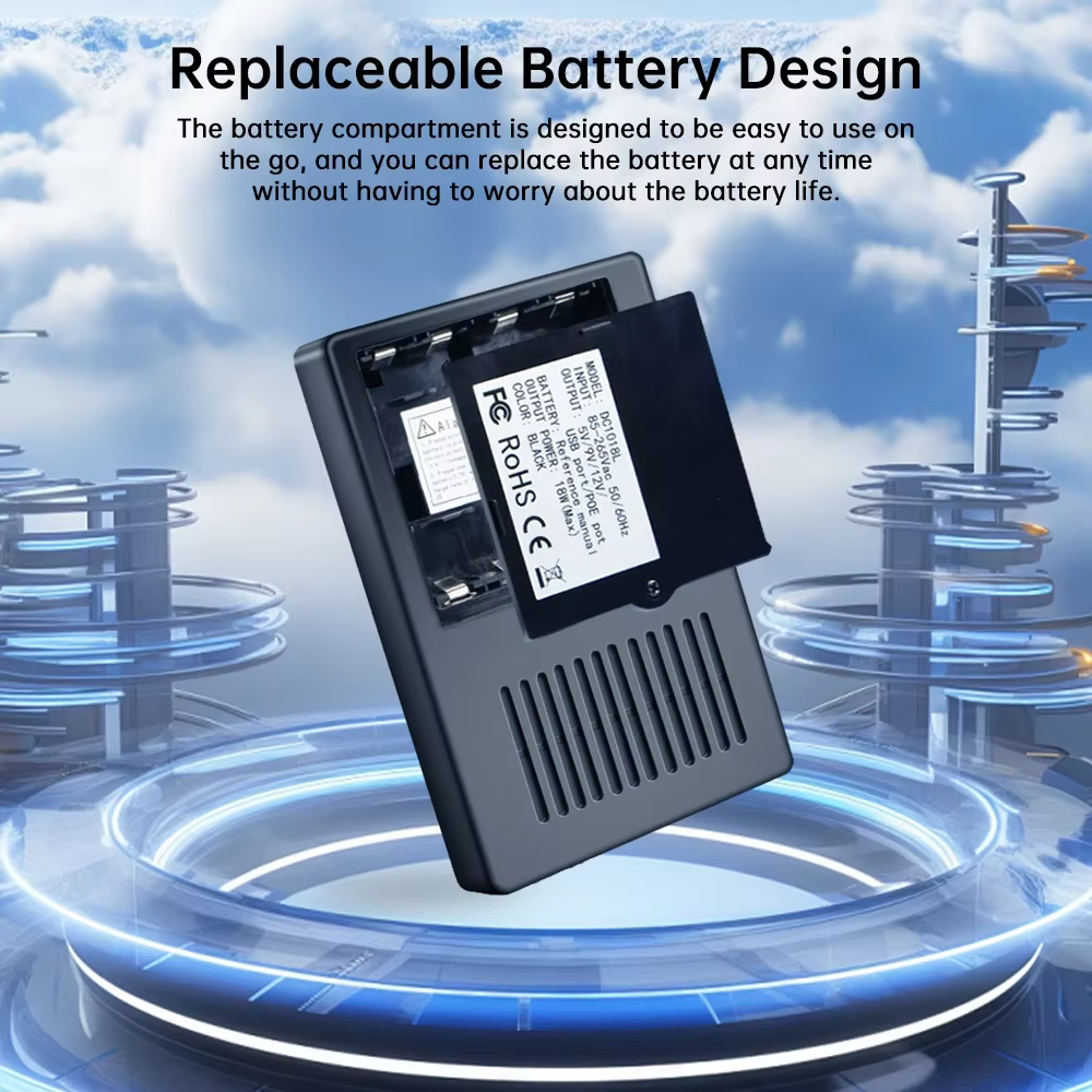 Alimentation électrique sans interruption portable 1018L, DC sans batterie, routeur d'alimentation UPS, adaptateur optique Cat intégré 5V9V12V/15V/24V