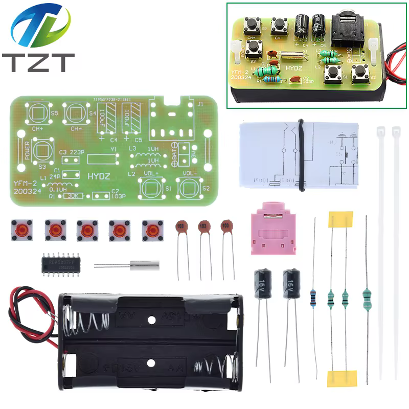 Kit de bricolage Radio stéréo FM 76-108MHz, Module récepteur FM sans fil, Modulation de fréquence, projet de pratique de soudage électronique