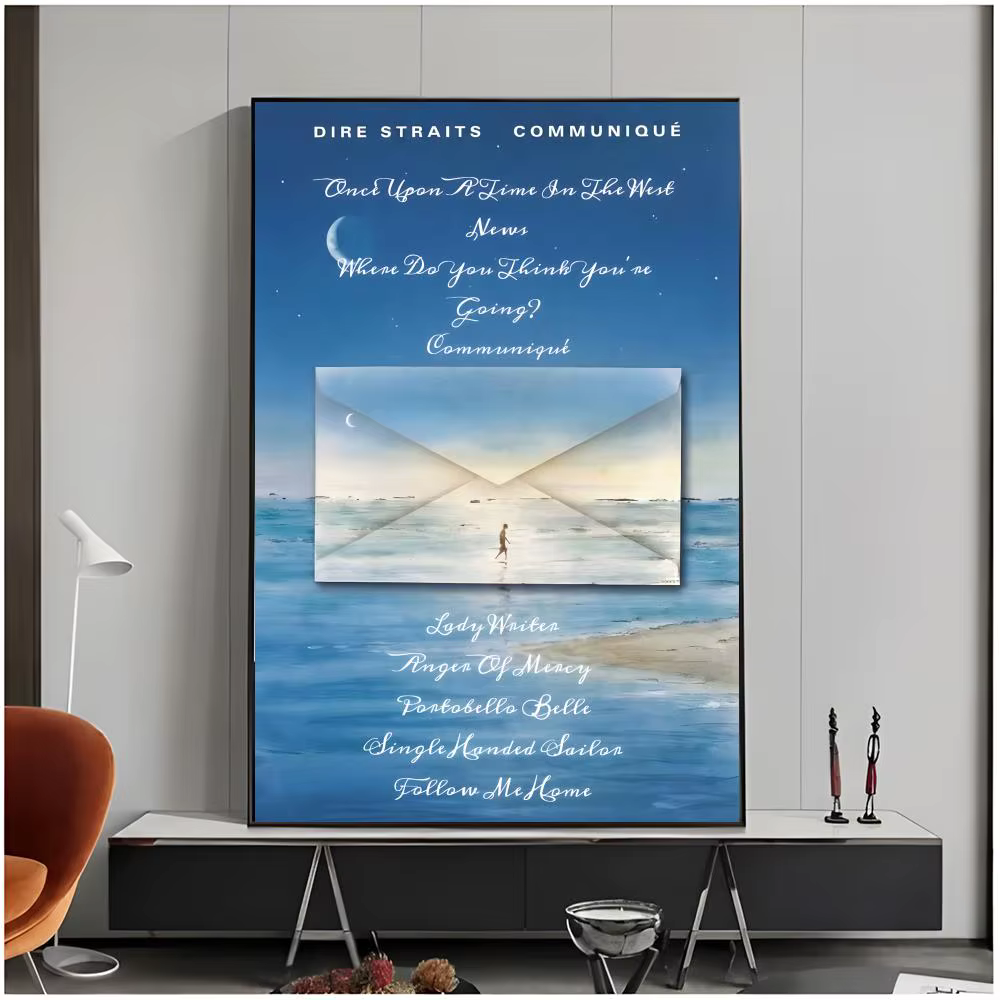 Affiche de groupe de rock classique D-Dire Straits, impression décorative pour salon et chambre à coucher, décor sans cadre