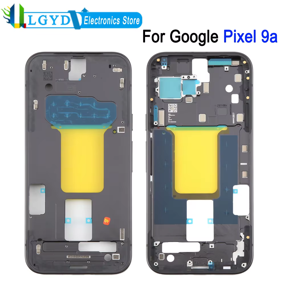 Cadre intermédiaire en aluminium pour Google Pixel 9a 6.3'', GXQ96 / GTF7P / G3Y12 9A – Pièce de rechange pour réparation de la lunette du téléphone