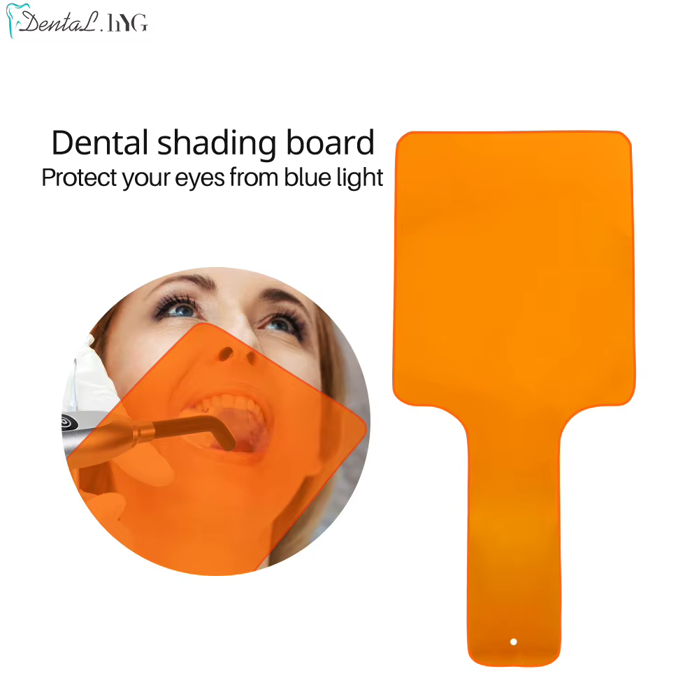 Plaque de protection dentaire, panneau de protection des yeux, bouclier de lumière durcissement dentaire, blanchiment des dents, outils dentaires, palette de filtre de lumière 