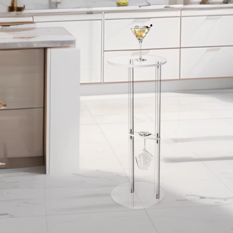 Table basse transparente, coin simple, créatif et élégant, plusieurs petites tables rondes modernes, tables décoratives pour petit espace