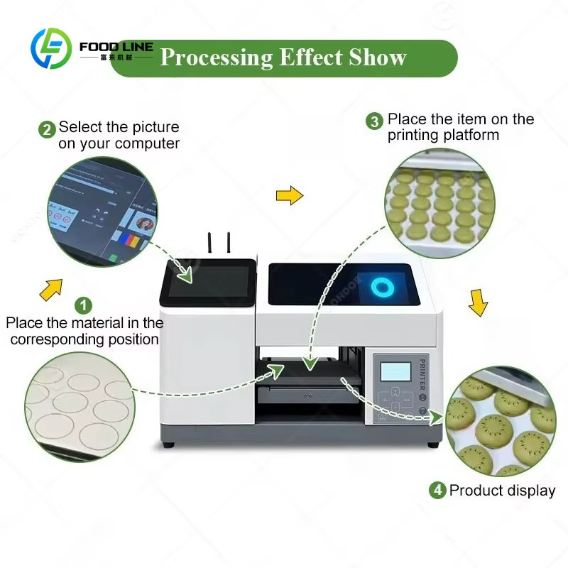 Machine d'impression alimentaire pour confiseries, macarons, chocolats, dragées, bonbons, biscuits, mini-pâtisseries – Impression personnalisée quotidienne sur mesure
