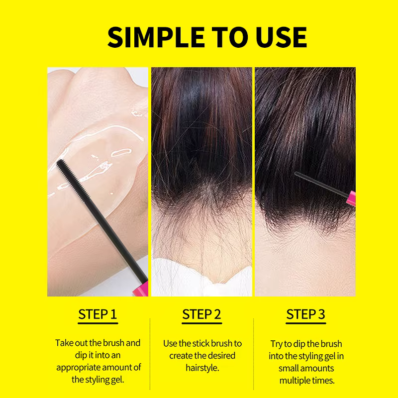 Gel coiffant pour enfants, bâton de cire pour cheveux rebelles, crème coiffante pour enfants avec peigne, bâton de finition pour cheveux