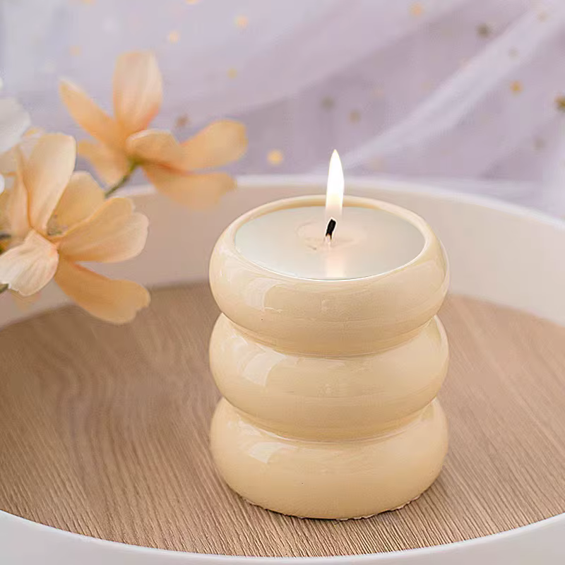 Bougeoirs en céramique nordique, ci-après, porte-bougeoir blanc, table de mariage, salon, décoration de la maison, ornement