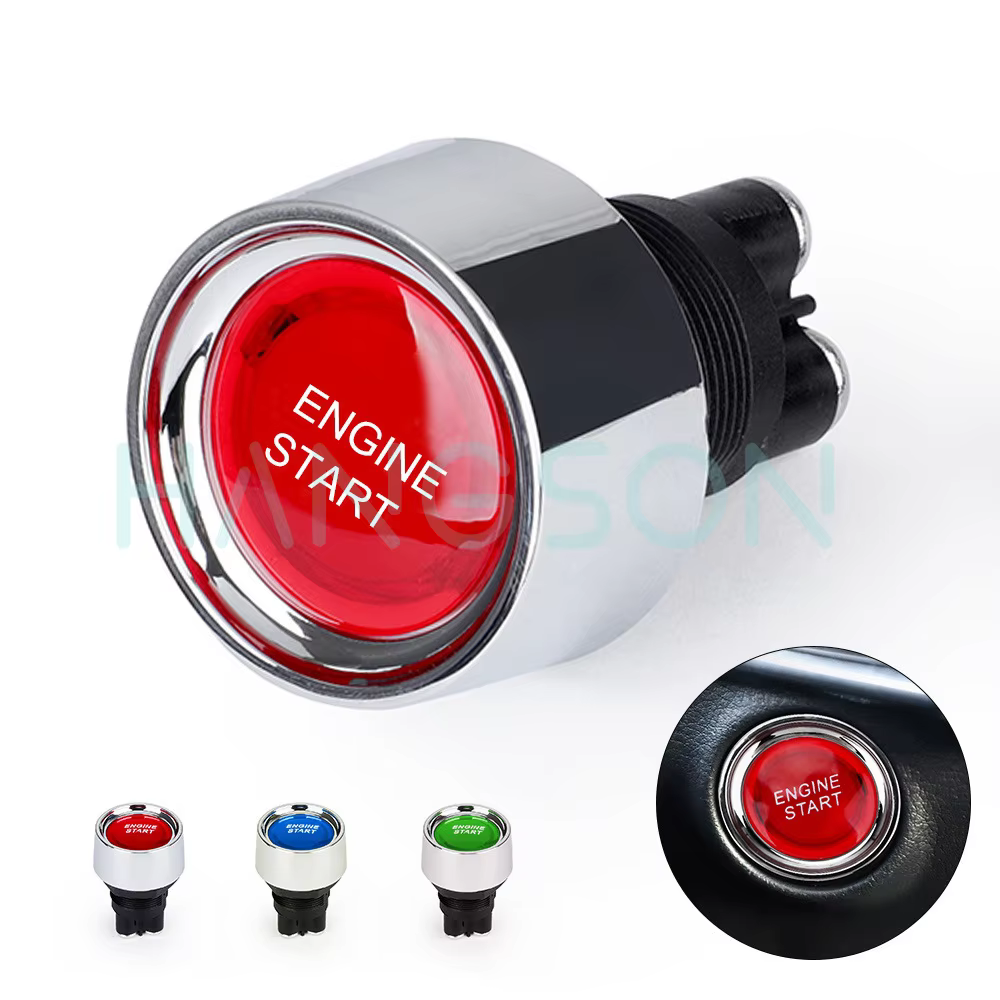 Bouton de démarrage de moteur de voiture 12V DC 50A SPST ON OFF interrupteur momentané démarreur bouton d'allumage de démarrage pour voitures de Sport de course camions