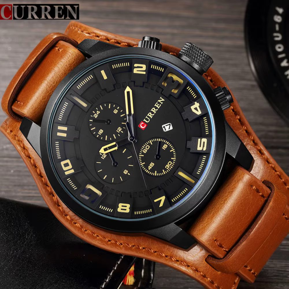 CURREN montres pour hommes Top marque de luxe mode et décontracté affaires montre à Quartz Date étanche montre-bracelet Relogio Masculino