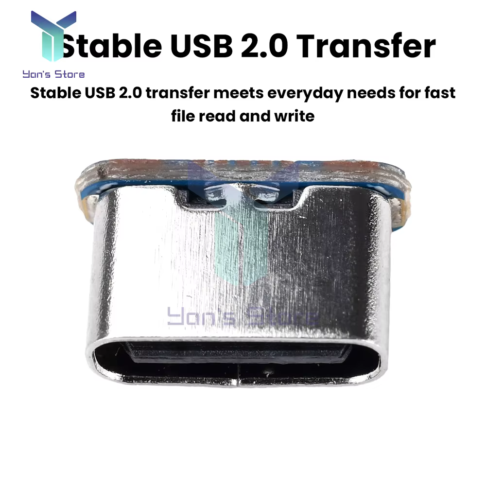 Kit de conversion DIY pour carte adaptateur Micro USB vers Type C, pour la charge et le transfert de données, transmission stable USB2.0, soudure facile