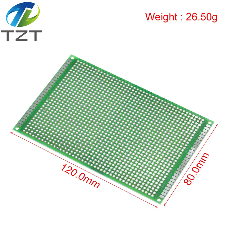 TZT 8x12cm 80x120mm plaque de Prototype Double face carte universelle Protoboard pour Arduino