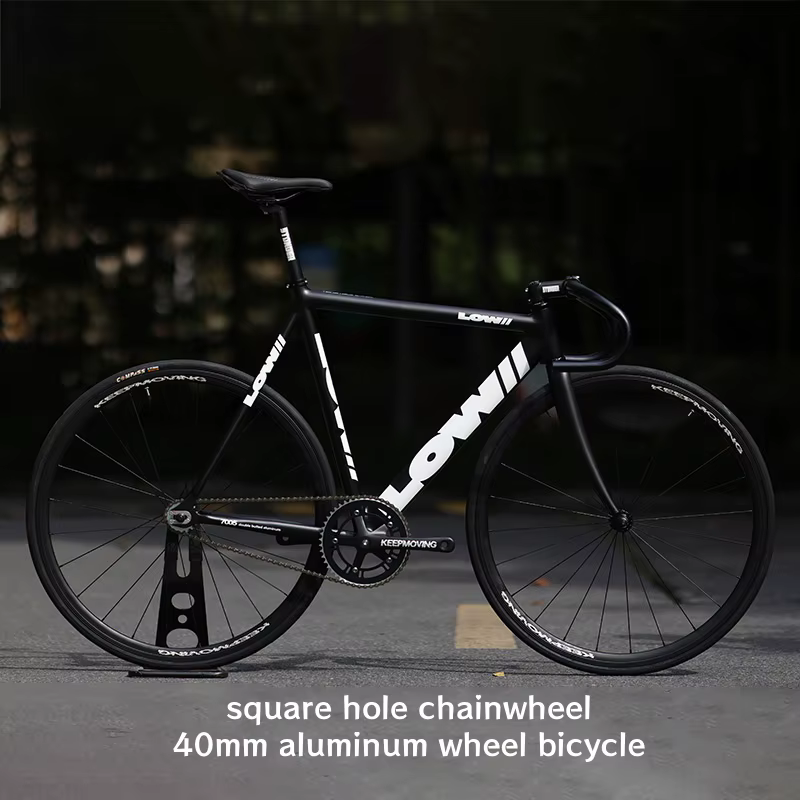 Vélo à pignon fixe 53/56/58CM, cadre en alliage d'aluminium, vitesse unique, jantes 40mm 60mm, freins non inclus, couleurs de cadre disponibles