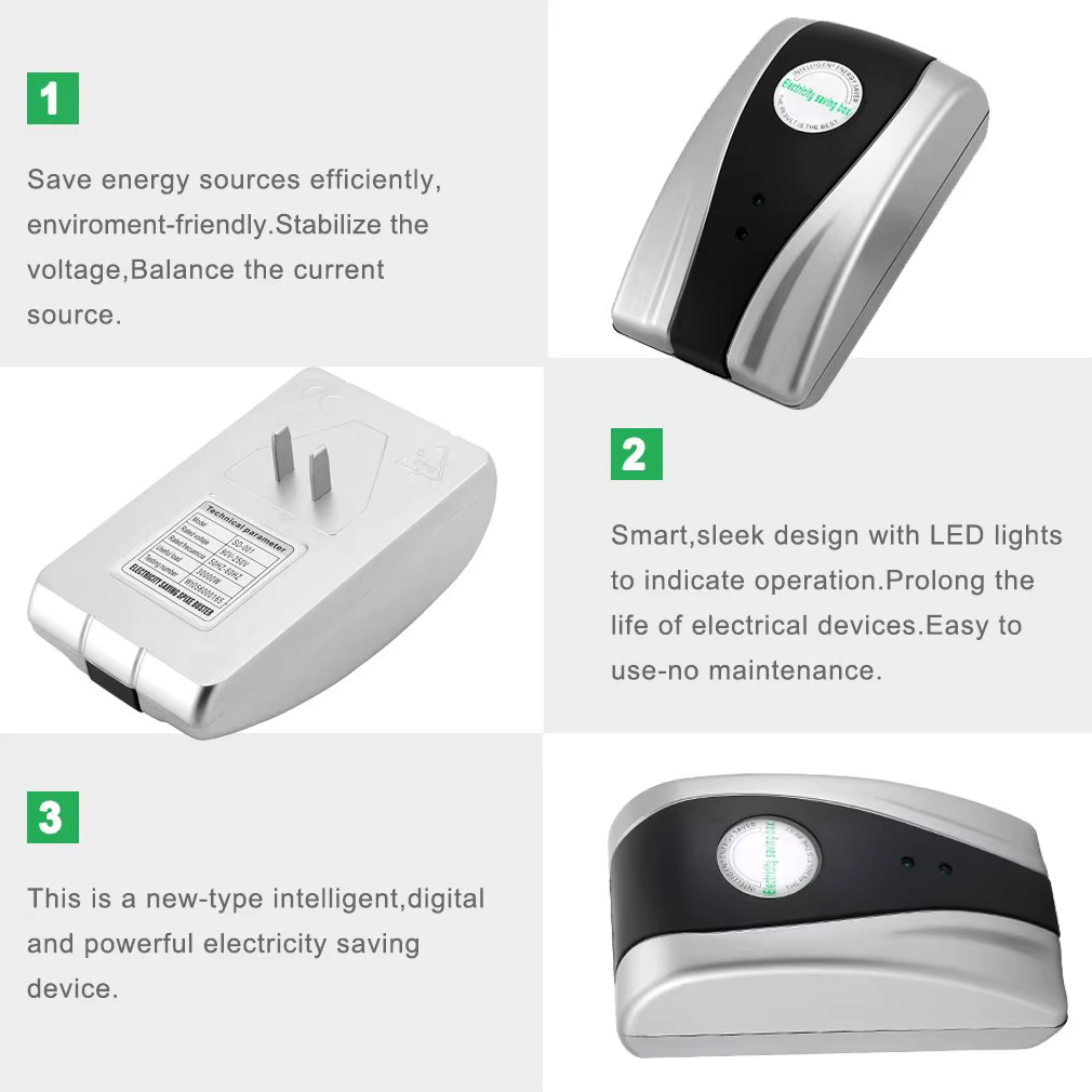 Boîte d'économie d'électricité avec prise US/EU, 3000W, 90V-250V, économie d'énergie, alimentation respectueuse De l'environnement, Ahorrador De Corriente Drop
