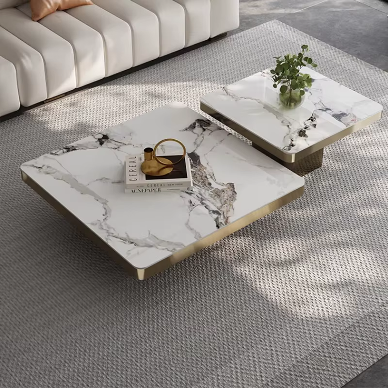 Table basse italienne Unique, Design de luxe, organisateur de Table basse esthétique au sol, couverture rigide, Mesa Centro, meubles de Salon de maison