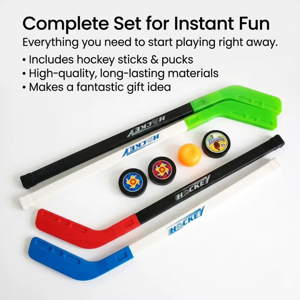 Un jeu de hockey sur glace pour enfants, bâton de hockey en plastique de 72 cm, bâton de hockey jouet pour les sports de plein air pour enfants