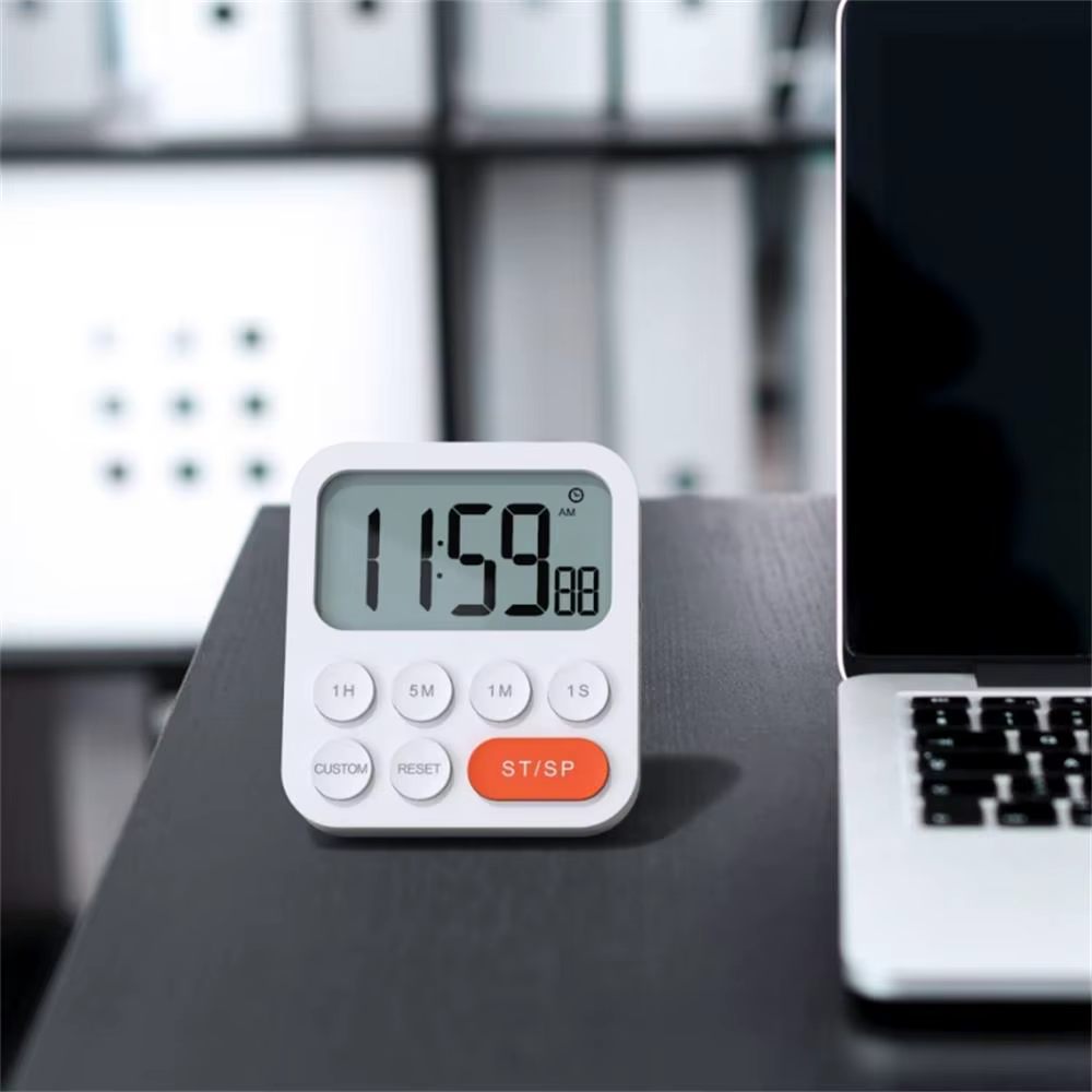 Minuterie numérique LCD, compte à rebours, chronomètre, cuisine à domicile, horloge de cuisine, minuterie de cuisson, douche, fitness, irritation, salle d'étude