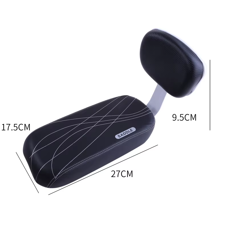 Selle de vélo siège enfant avec dossier siège arrière de vélo vtt support arrière de vélo selle coussin en cuir PU pour pièces de cyclisme