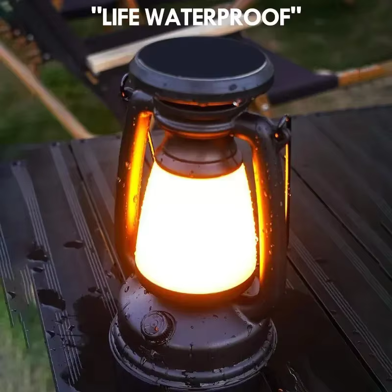 Charge décoration atmosphère lumière rétro cheval lumière Led lampe de bureau en plein air Camping barre lumière Table lumière lanterne décor à la maison