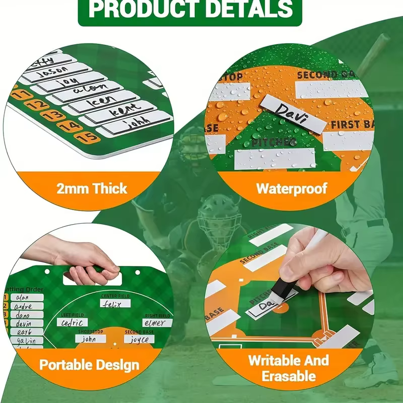 Planche d'Entraînement de Baseball Effaçable, Accessoire de Démonstration pour Match, 1 Pièce