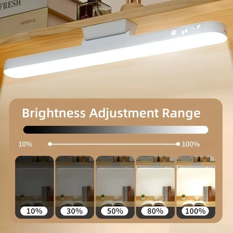 Lampe de Table LED suspendue magnétique, Rechargeable par USB, lampe de bureau, 3 couleurs, lampe de lecture, variable, pour armoire, garde-robe, veilleuse