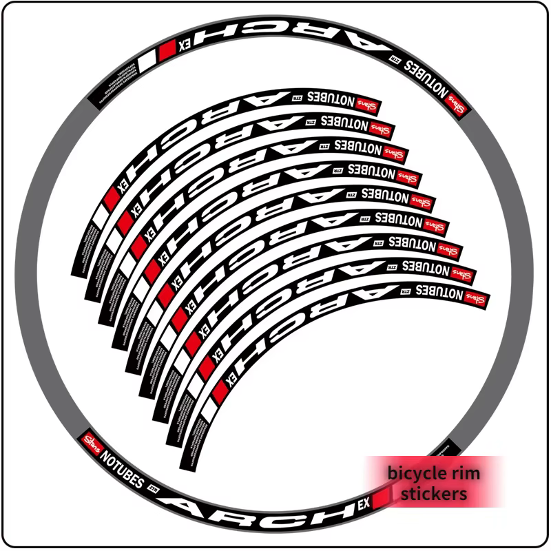 Autocollant universel pour jante de vélo de route et VTT, décalcomanie de 20mm de largeur, 24, 26, 27.5, 29 pouces, 700C