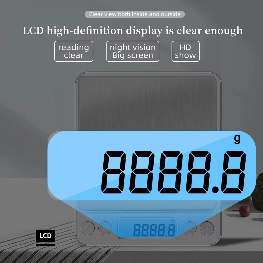 Balance de cuisine numérique de précision 0,01g 3Kg/500G LCD électronique pour aliments, régime alimentaire, bijoux, pesage postal et mesure