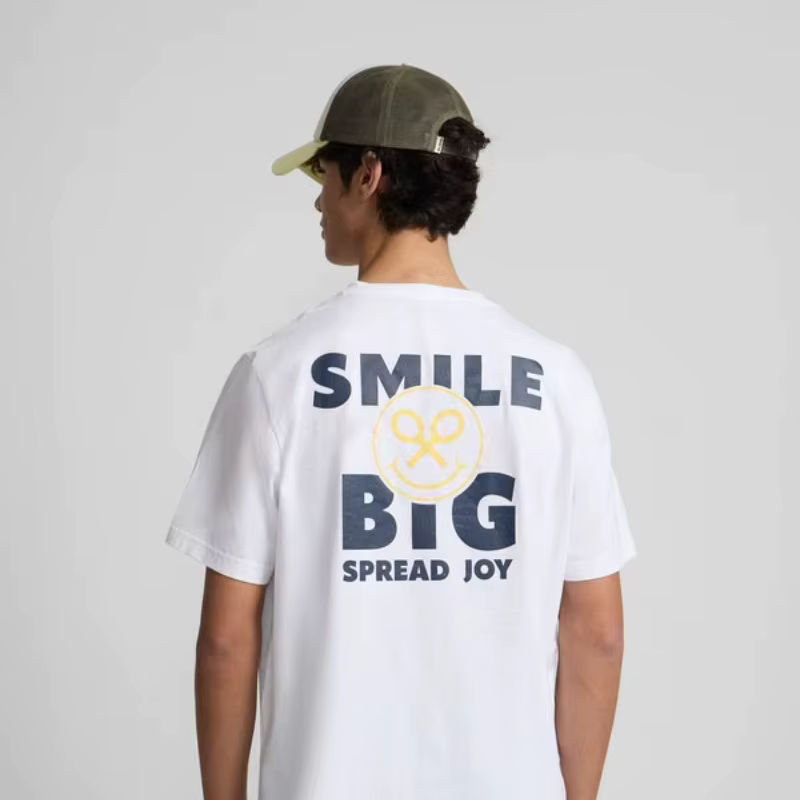 Tennis saison 2025 été coton t-shirt hommes femmes classique Silbon imprimé coton décontracté col rond manches courtes unisexe t-shirt