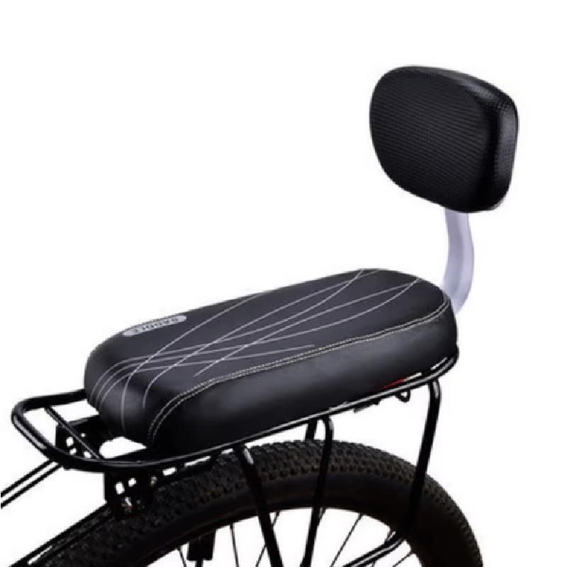 Selle de vélo siège enfant avec dossier siège arrière de vélo vtt support arrière de vélo selle coussin en cuir PU pour pièces de cyclisme