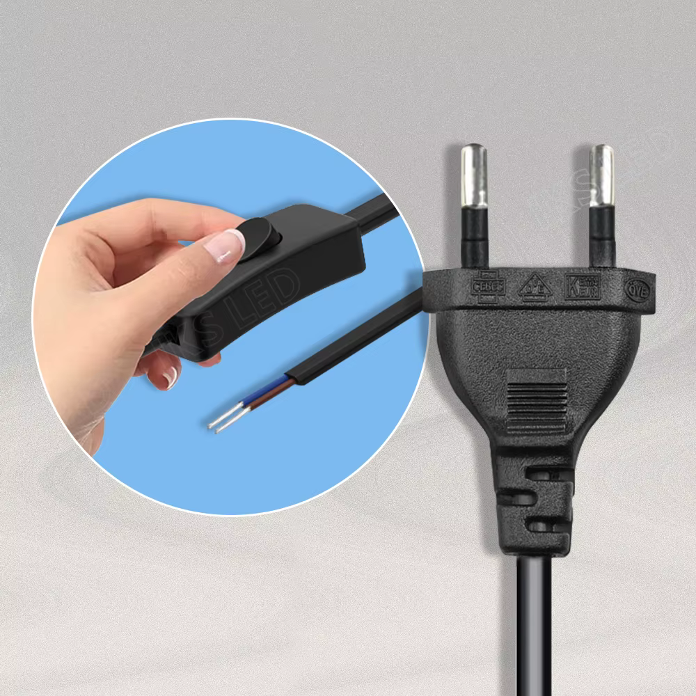 1.8M EU/US Plug 220V fil électrique LED variateur câble modulateur de lumière lampe ligne variateur contrôleur pour lampe de Table