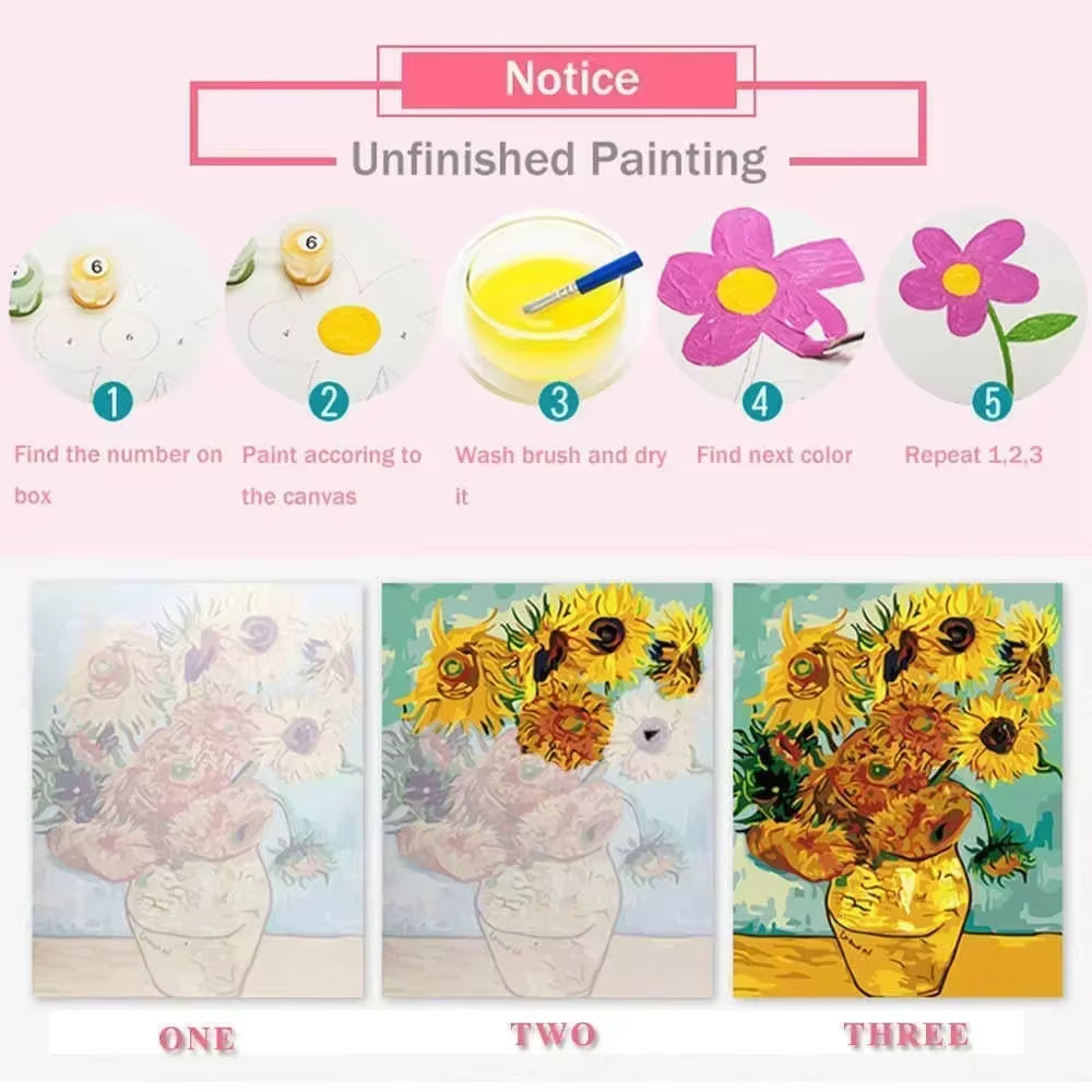 Peinture par numéros de fruits pour adultes, kits DIY, peint à la main sur toile, peinture à l'huile, dessin et coloriage par numéros
