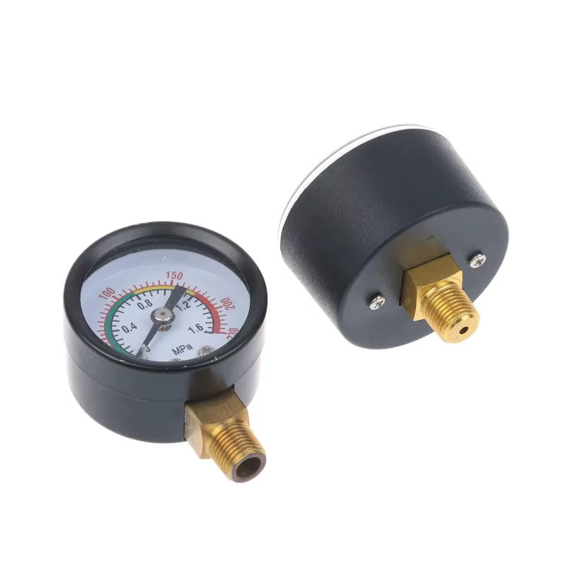 Manomètre compresseur d'air liquide hydraulique pneumatique 0-12Bar/0-170PSI Instrument de mesure à cadran facile à lire